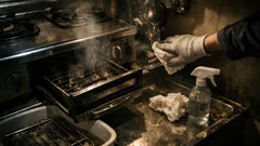 魚焼きグリルの臭いが取れない原因は奥だった、油と焦げを落とす掃除術