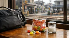 飴の袋がこぼれない閉じ方 内側に2回折るだけの簡単ワザ