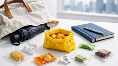 個包装のお菓子がバッグで散らばらない袋の閉じ方は外袋を内側に2回折るだけ